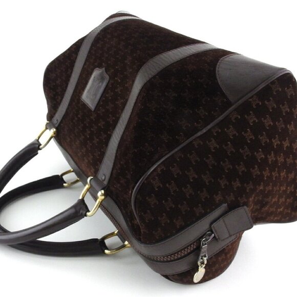 Celine Handbags - CELINE Handbag Brown beige gold Women Authentic secondhand